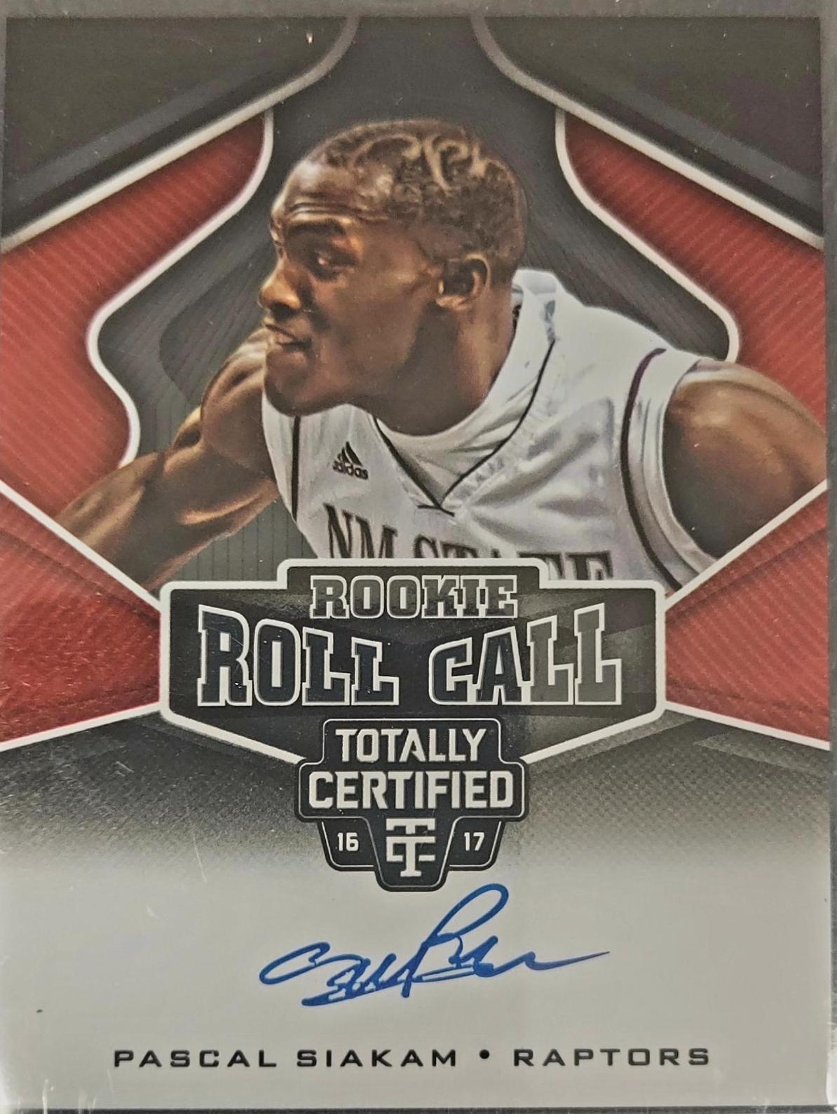 Pascal Siakam #20 Basketball Cards 2016 Panini Totally Certified Rookie Roll Call Autographs