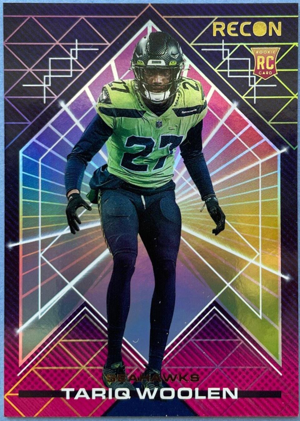 Tariq Woolen #REC-16 Football Cards 2022 Panini Chronicles Recon