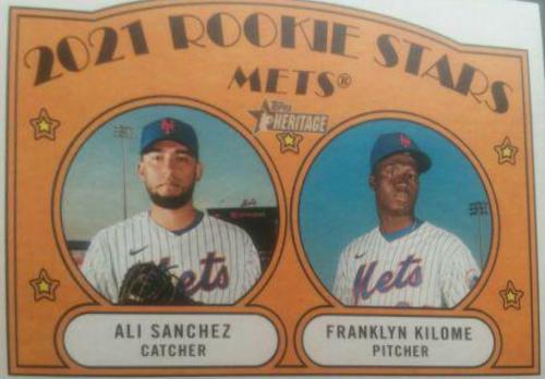 Ali Sanchez, Franklyn Kilome #155 Baseball Cards 2021 Topps Heritage