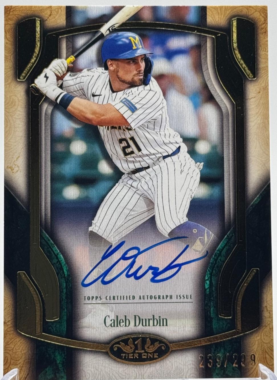Caleb Durbin #BOA-CDU 2026 Topps Tier One Baseball Break Out Autographs