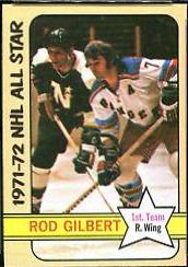 Rod Gilbert #125 Hockey Cards 1972 Topps