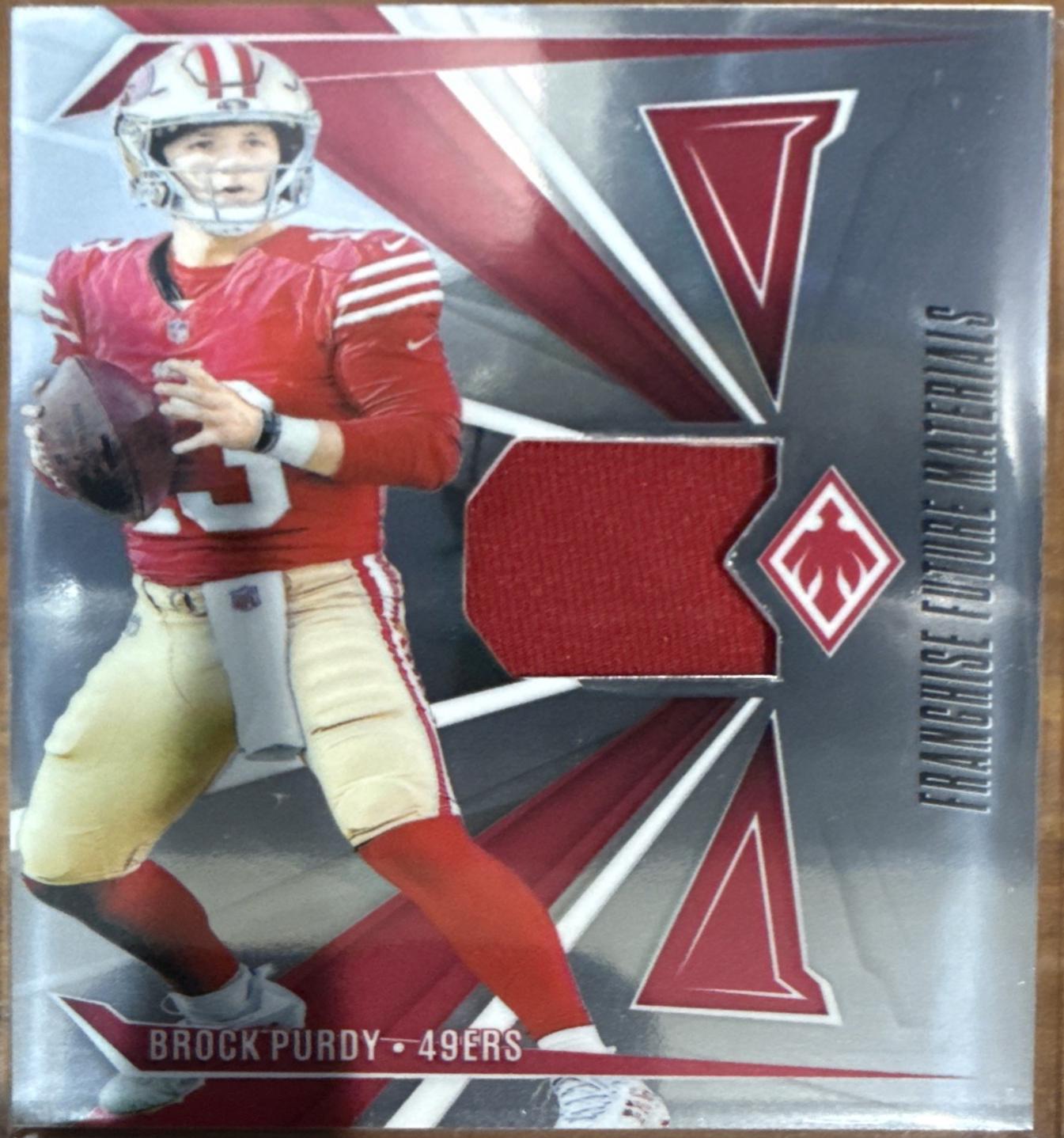 Brock Purdy #FFM-BPY Football Cards 2024 Panini Phoenix Franchise Future Material