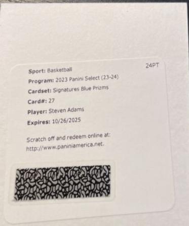 Steven Adams [Blue Prizm] #27