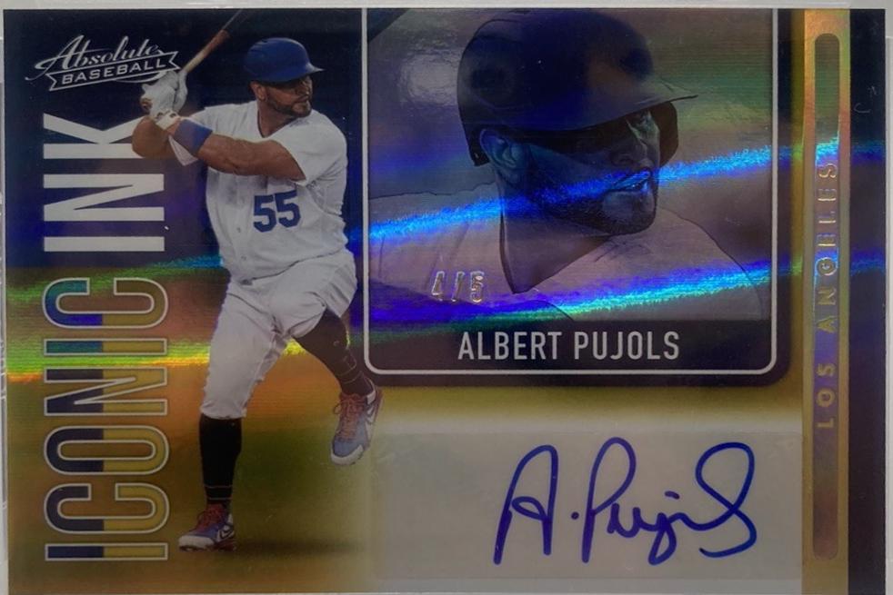 Albert Pujols #II-AP Baseball Cards 2022 Panini Absolute Iconic Ink Autographs