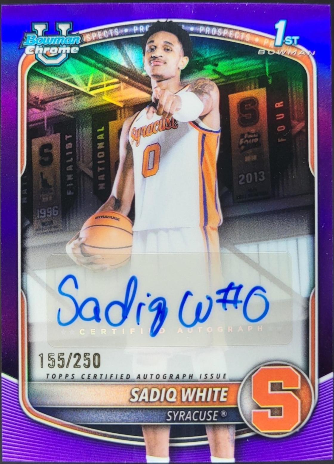 Sadiq White [Purple Refractor] #CPA-SWH