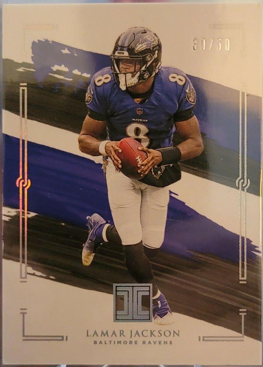 Lamar Jackson #7 Football Cards 2021 Panini Impeccable