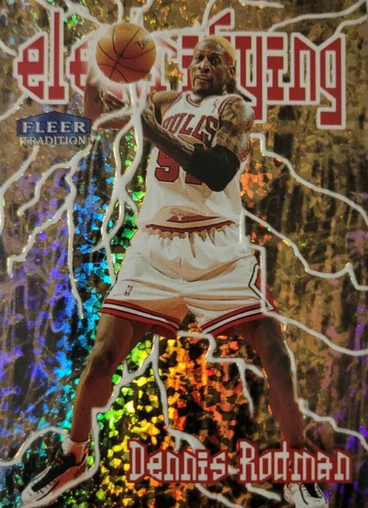 Dennis Rodman #E10 Basketball Cards 1998 Fleer Electrifying