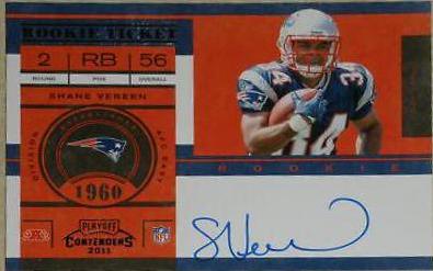 Shane Vereen #217 2011 Playoff Contenders Football