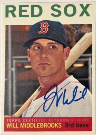 Will Middlebrooks #WMI 2013 Topps Heritage Real One Autographs Baseball