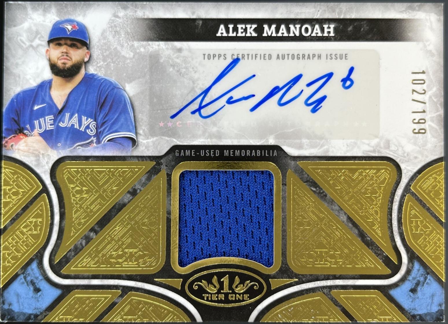 Alek Manoah #AT1R-AM 2025 Topps Tier One Autographed Tier One Relic Baseball