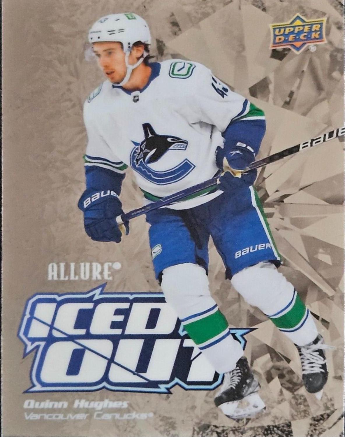 Quinn Hughes #IO-11 Hockey Cards 2022 Upper Deck Allure Iced Out