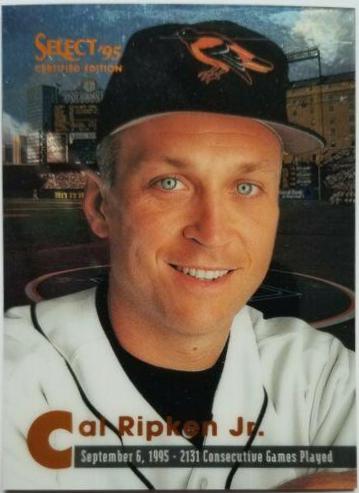 Cal Ripken Jr. #2131 Baseball Cards 1995 Select Certified