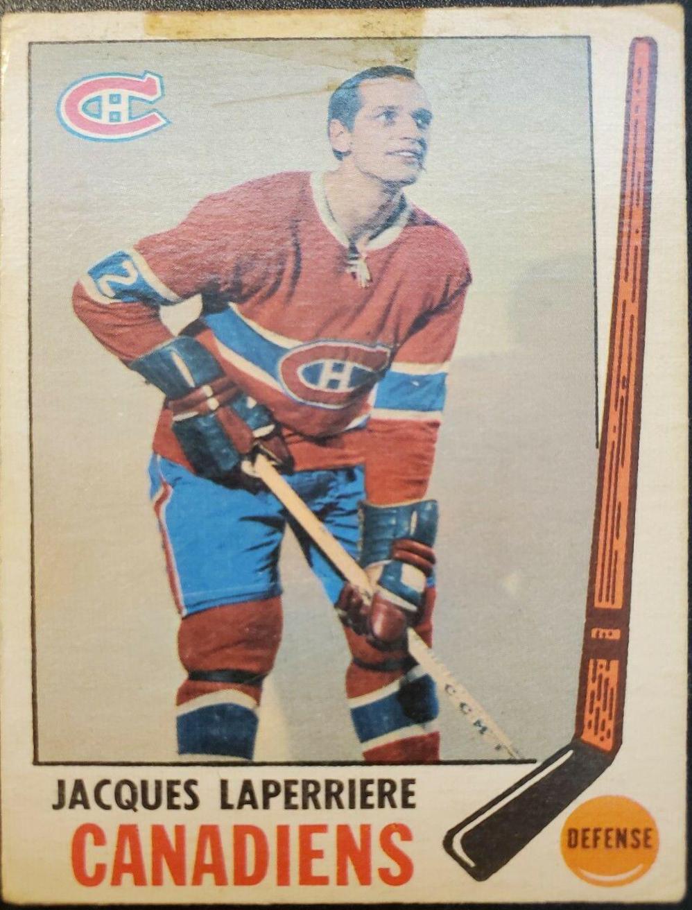 Jacques Laperriere #3 Hockey Cards 1969 O-Pee-Chee