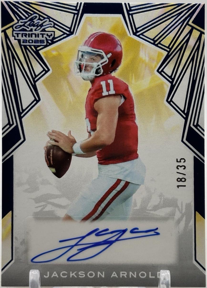 Jackson Arnold #BA-JA1 2025 Leaf Trinity Autograph Football