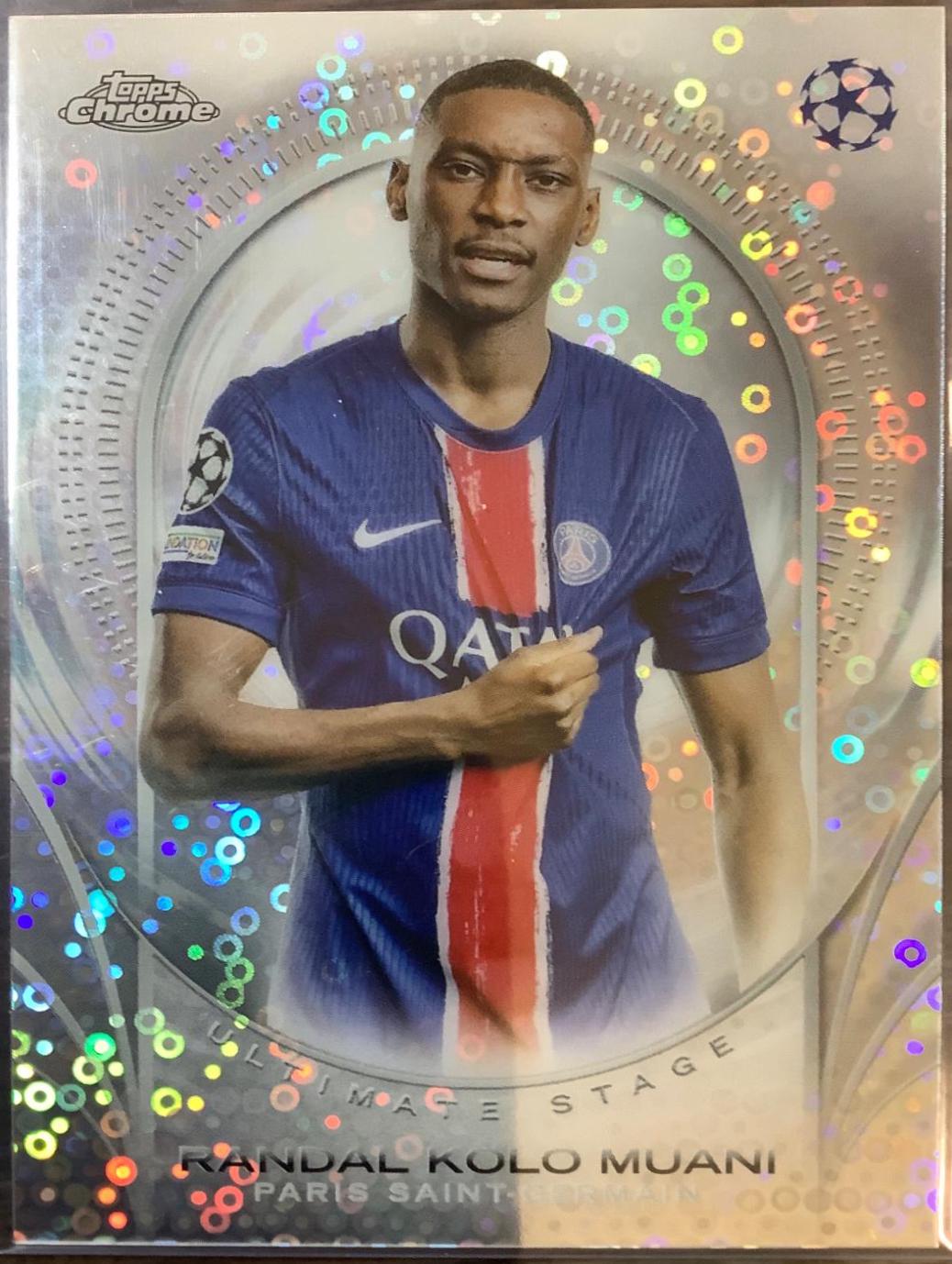 Randal Kolo Muani #USC-40 Soccer Cards 2024 Topps Chrome UEFA Club Ultimate Stage