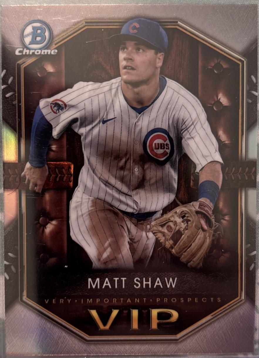 Matt Shaw #VIP-6 Baseball Cards 2025 Bowman Very Important Prospects