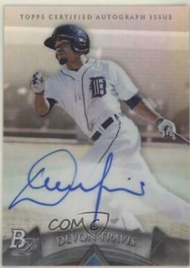 Devon Travis #AP-DT Baseball Cards 2014 Bowman Platinum Autograph Prospects