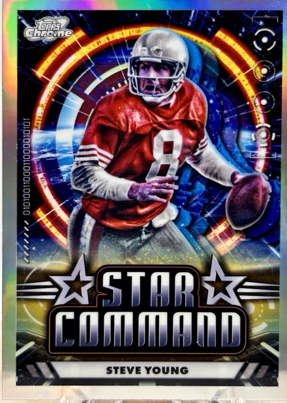 Steve Young #SC-23 Football Cards 2024 Topps Cosmic Chrome Star Command