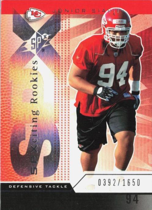 Junior Siavii #124 2004 Spx Football