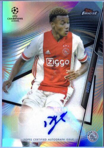 David Neres #FA-DN Soccer Cards 2020 Topps Finest UEFA Champions League Autographs