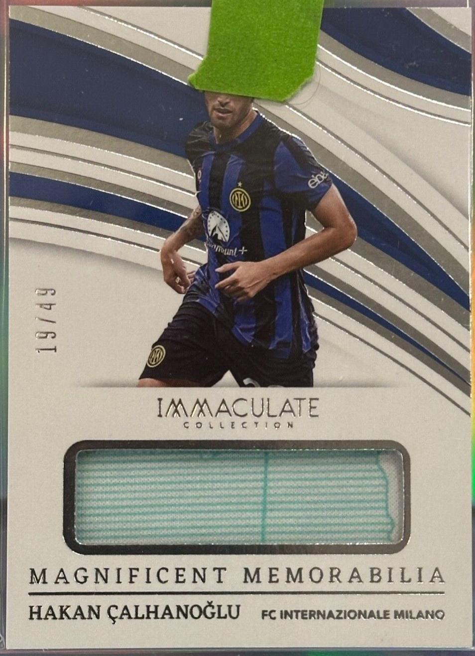 Hakan Calhanoglu #3 Soccer Cards 2023 Panini Immaculate Magnificent Memorabilia