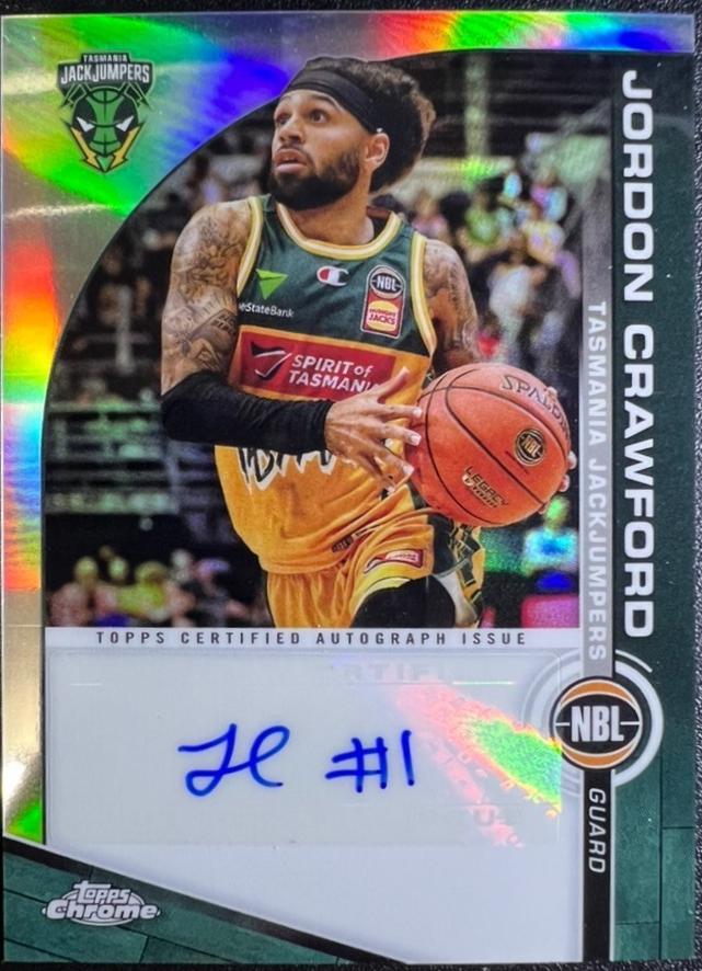 Jordan Crawford #A-JC Basketball Cards 2023 Topps Chrome NBL Autographs