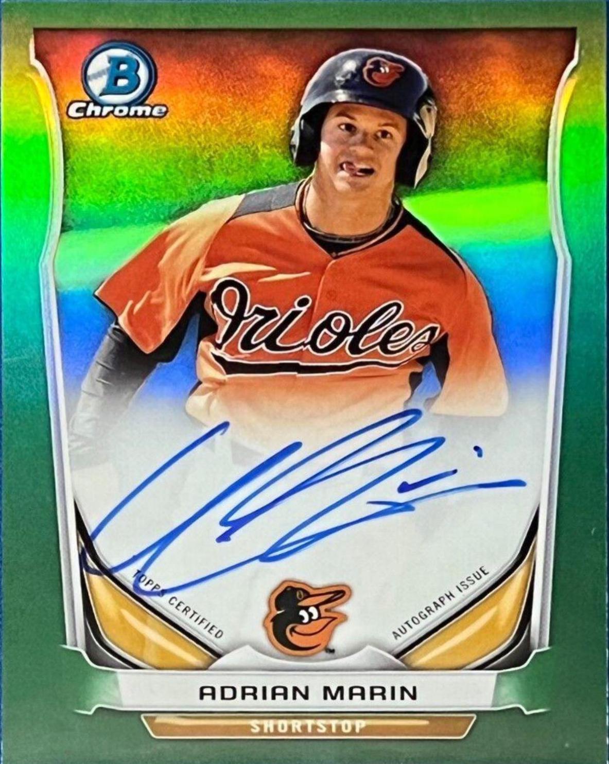 Adrian Marin #AM Baseball Cards 2014 Bowman Chrome Autograph Prospects
