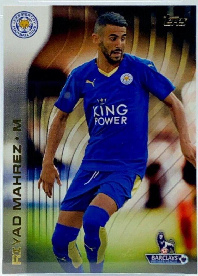 Riyad Mahrez #49 Soccer Cards 2015 Topps Premier Gold