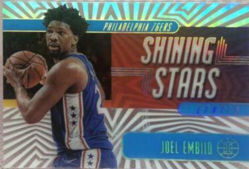 Joel Embiid #3 Basketball Cards 2019 Panini Illusions Shining Stars