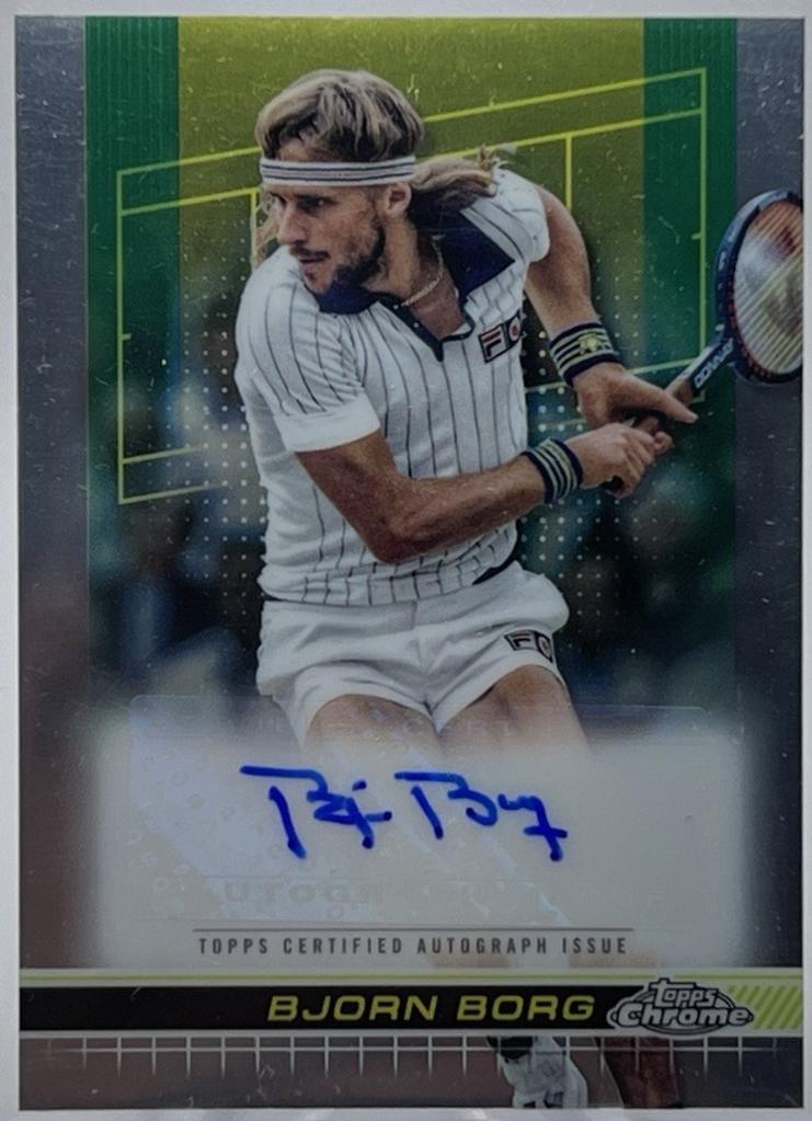Bjorn Borg #TCA-BBG Tennis Cards 2024 Topps Chrome Autographs II