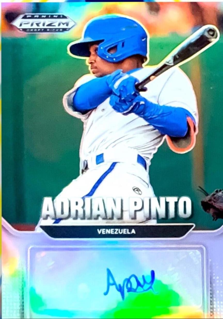 Adrian Pinto #AU-AP Baseball Cards 2022 Panini Prizm Draft Picks Autographs