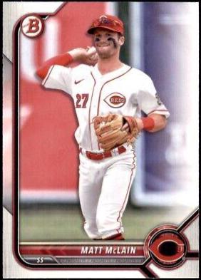 Matt McLain #BD-100 Baseball Cards 2022 Bowman Draft