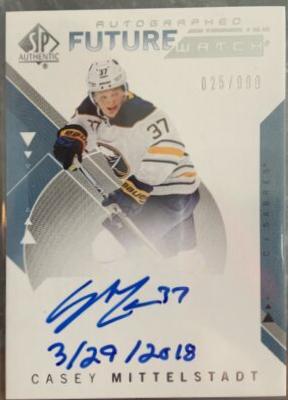Casey Mittelstadt #148 2018-19 SP Authentic Hockey
