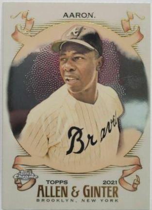 Hank Aaron #1 Baseball Cards 2021 Topps Allen & Ginter Chrome