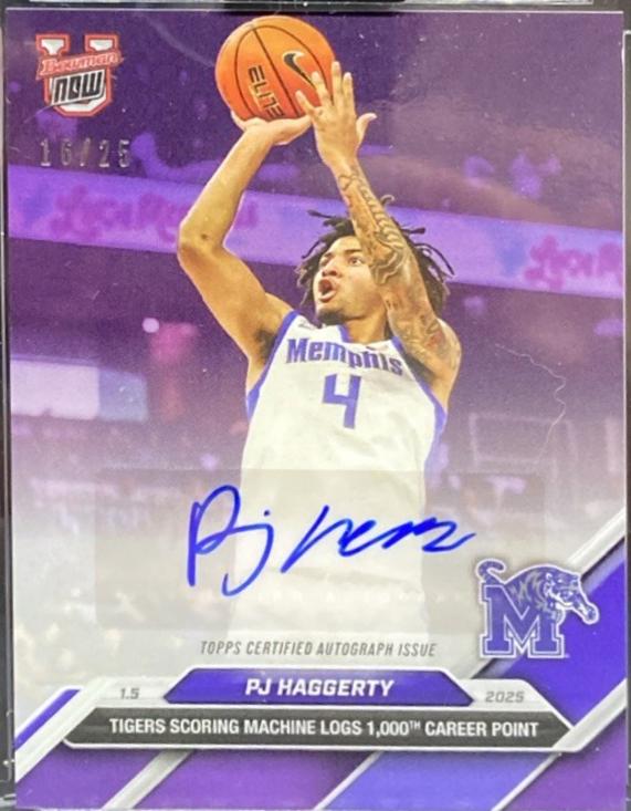PJ Haggerty #41B 2024 Bowman U Now Autograph Basketball