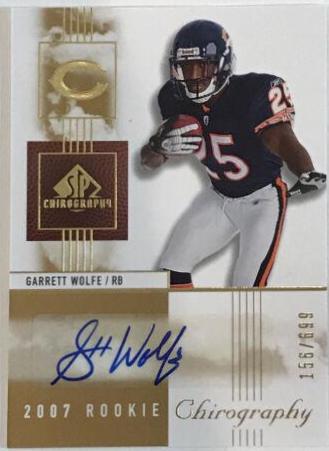 Garrett Wolfe #121 2007 Sp Chirography Football