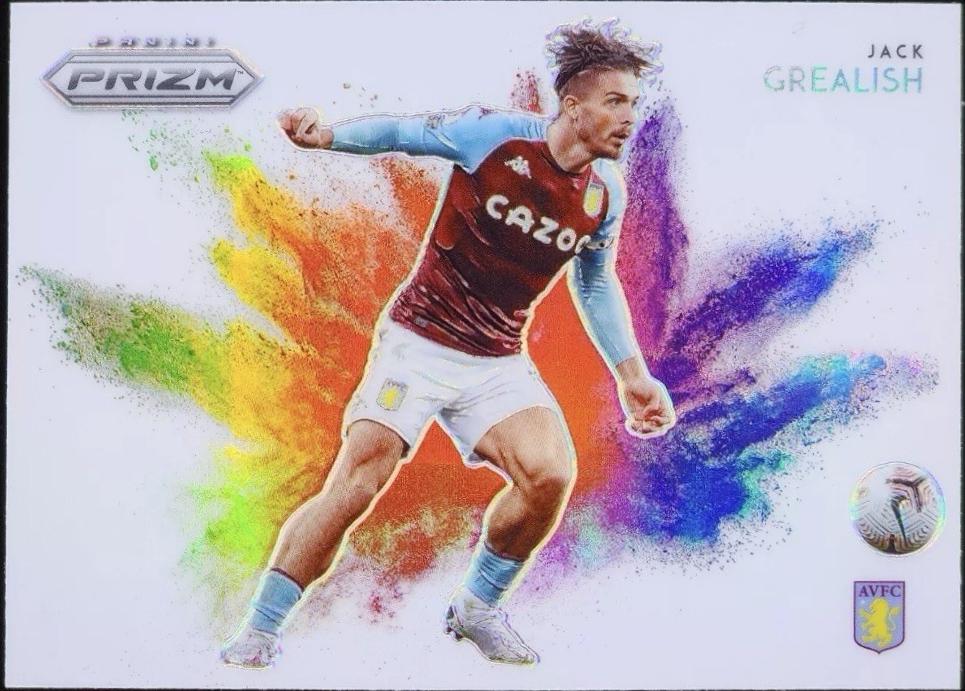Jack Grealish #5 Soccer Cards 2020 Panini Prizm Premier League Color Blast