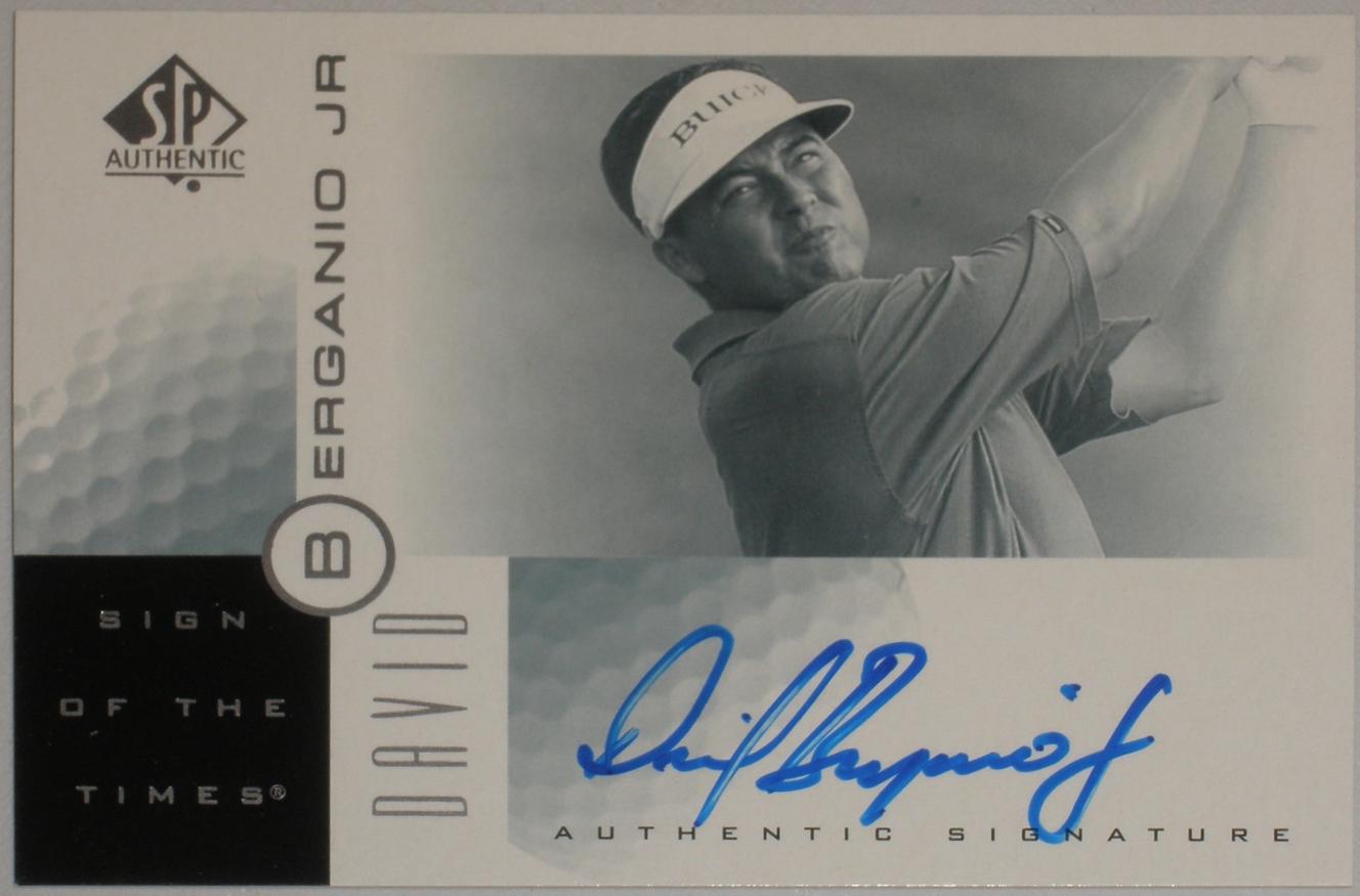 David Berganio Jr. #DB Golf Cards 2001 SP Authentic Sign of the Times Autograph