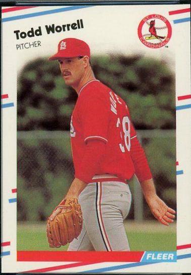 Todd Worrell #50 Baseball Cards 1988 Fleer Glossy