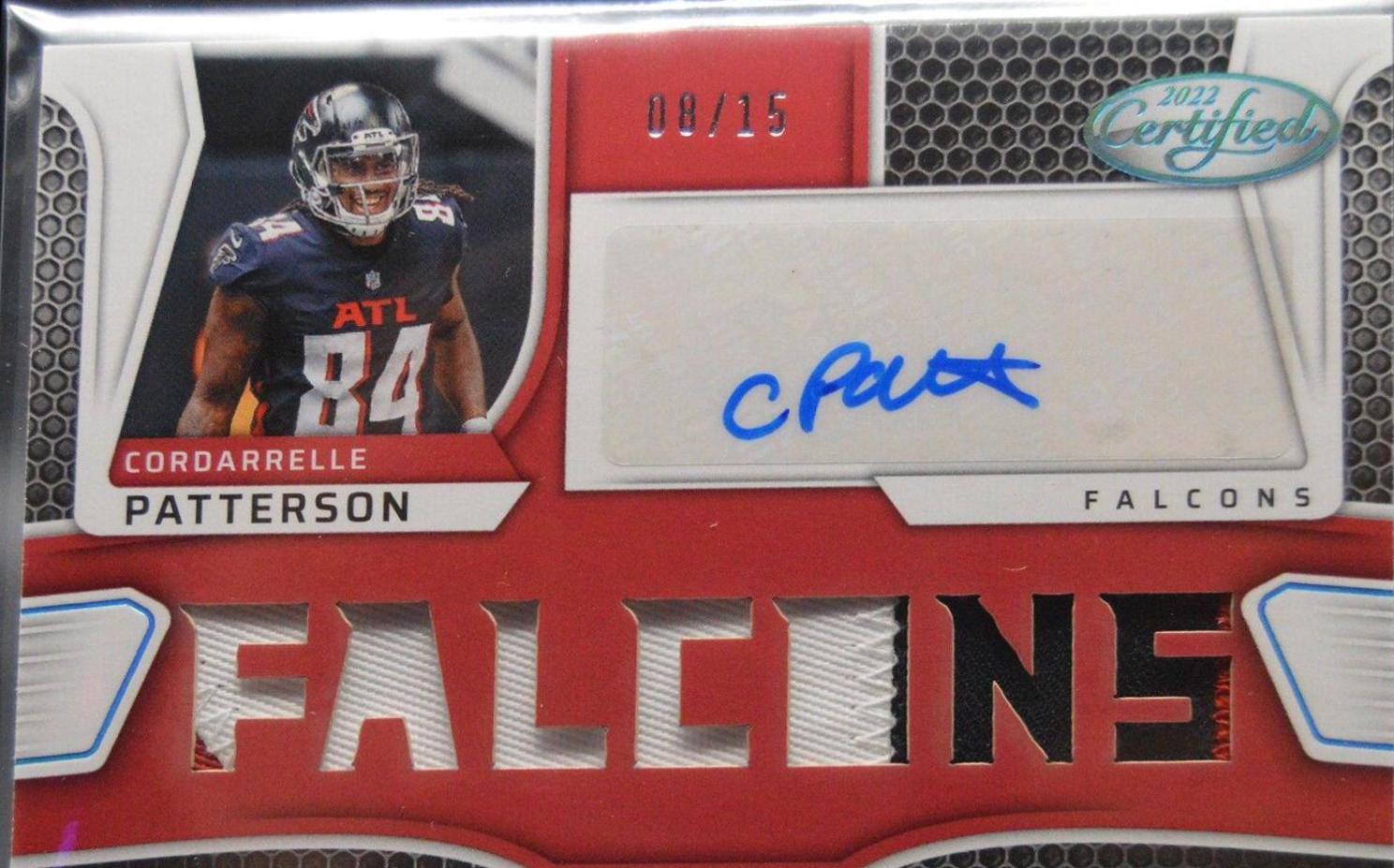Cordarrelle Patterson #PGS-CP Football Cards 2022 Panini Certified Piece of the Game Signatures