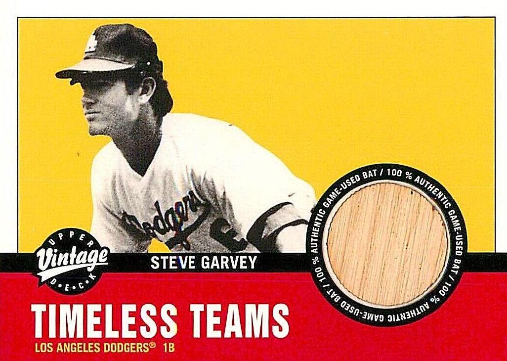 Steve Garvey #LA-SG Baseball Cards 2001 Upper Deck Vintage Timeless Teams Bat