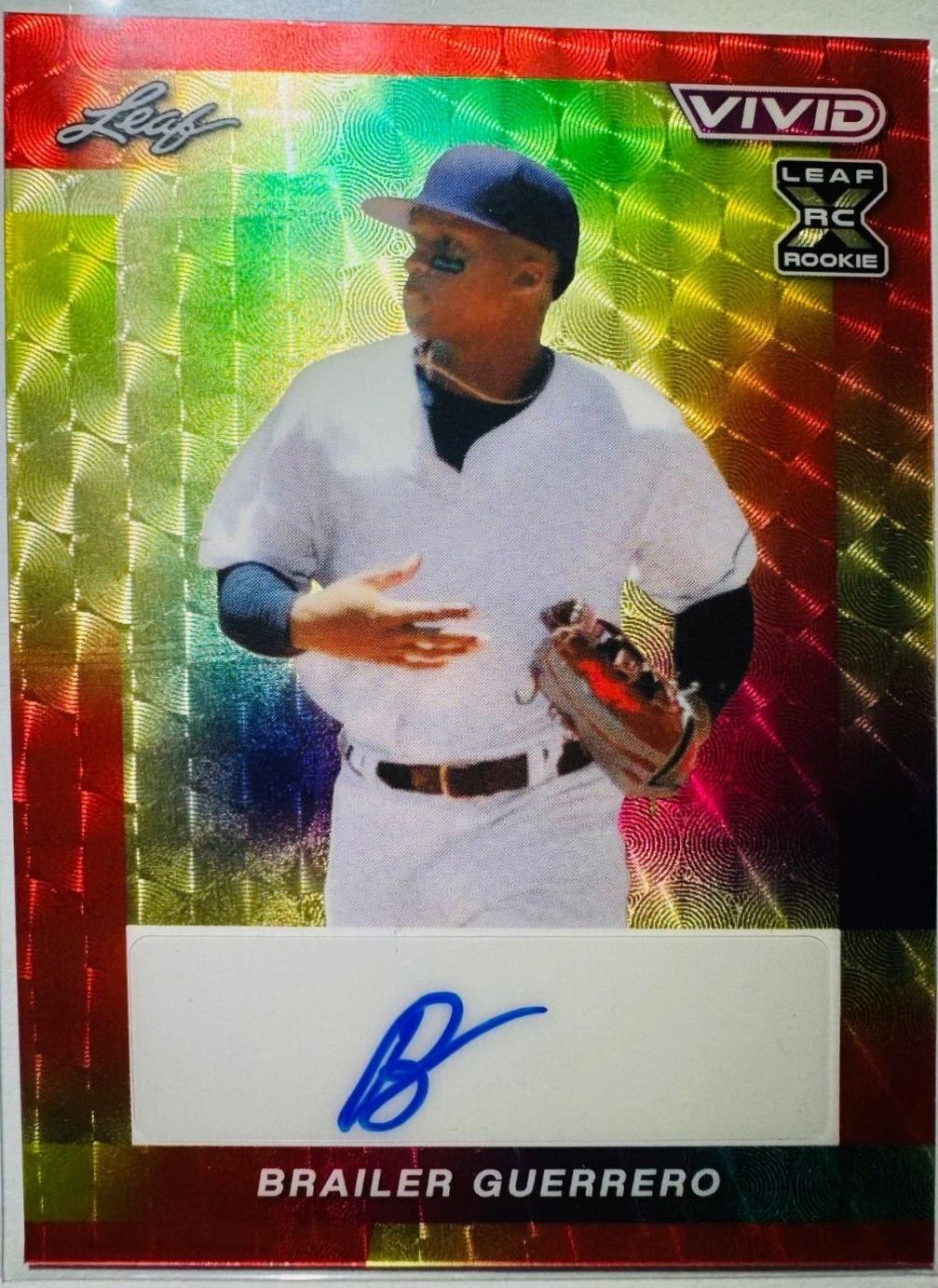 Brailer Guerrero [Super Prismatic Gold] #BA-BG1 Baseball Cards 2023 Leaf Vivid Autograph