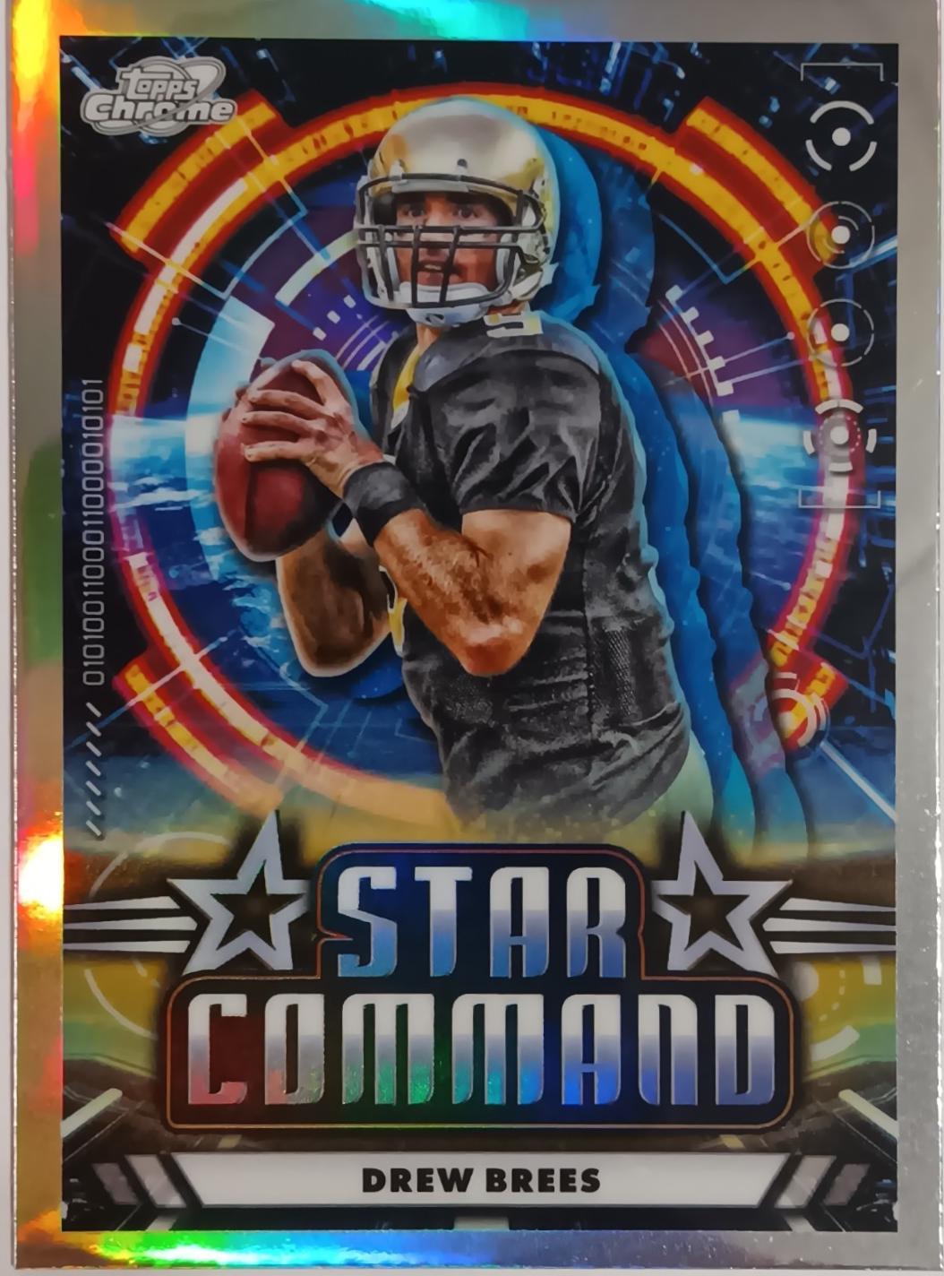 Drew Brees #SC-18 Football Cards 2024 Topps Cosmic Chrome Star Command