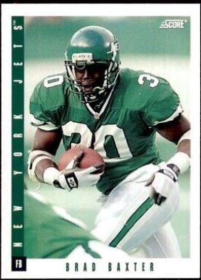Brad Baxter #110 Football Cards 1993 Panini Score