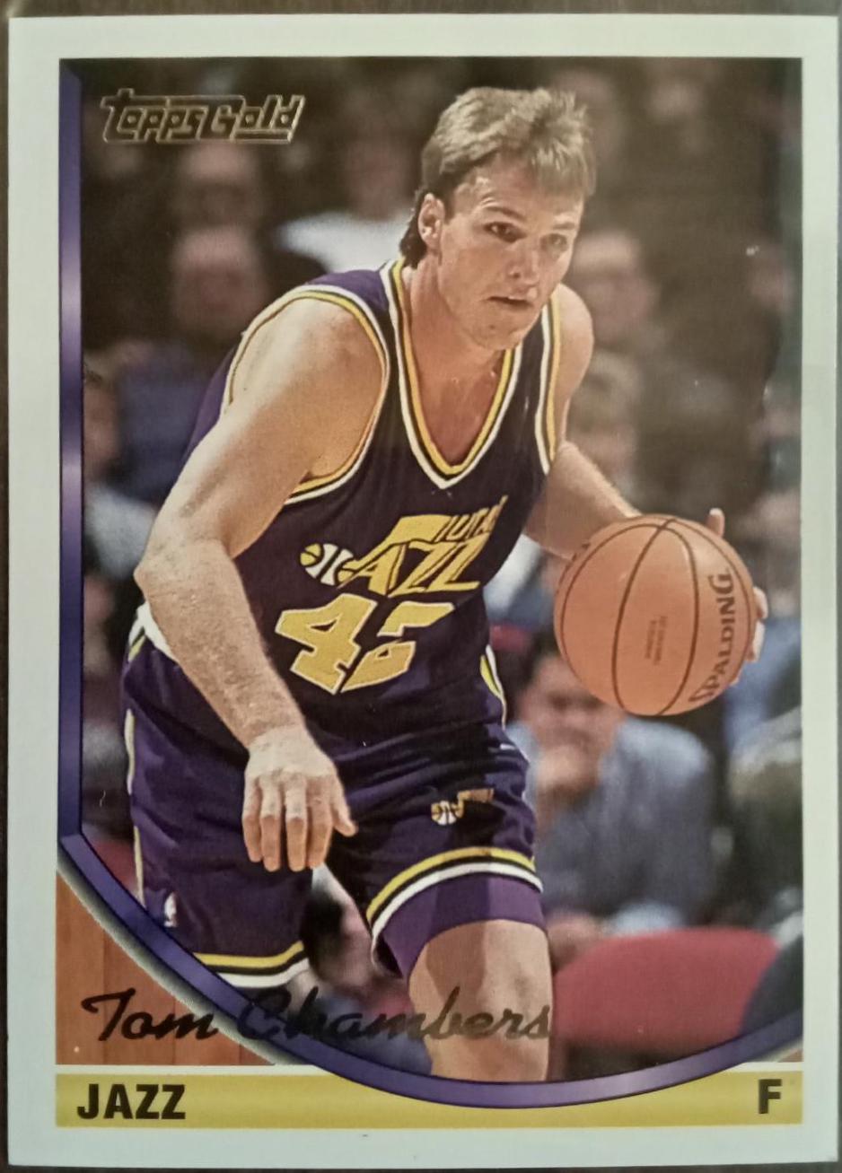 Tom Chambers #220 Basketball Cards 1993 Topps Gold