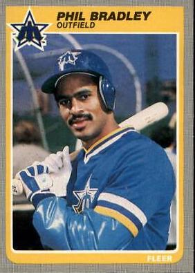 Phil Bradley #486 Baseball Cards 1985 Fleer