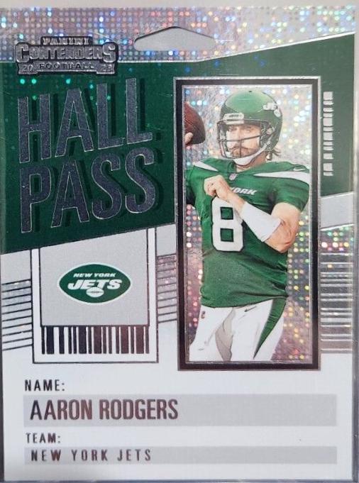 Aaron Rodgers #1 Football Cards 2023 Panini Contenders Hall Pass