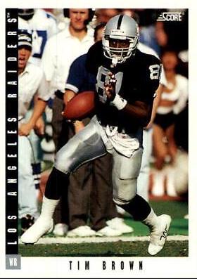 Tim Brown #21 Football Cards 1993 Panini Score