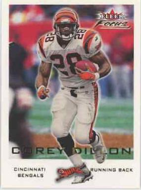 Corey Dillon #14 Football Cards 2000 Fleer Focus