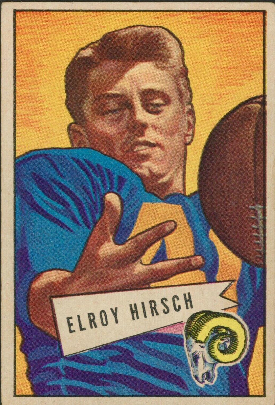 Elroy Hirsch #37 Football Cards 1952 Bowman Large